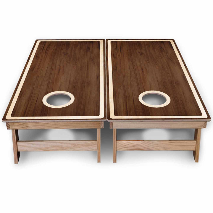 Rustic Wood Cornhole Boards - Backyard Series