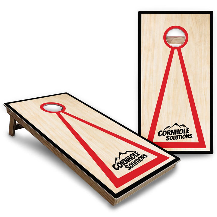 Red/Black Hole Ring Cornhole Boards - Backyard Series