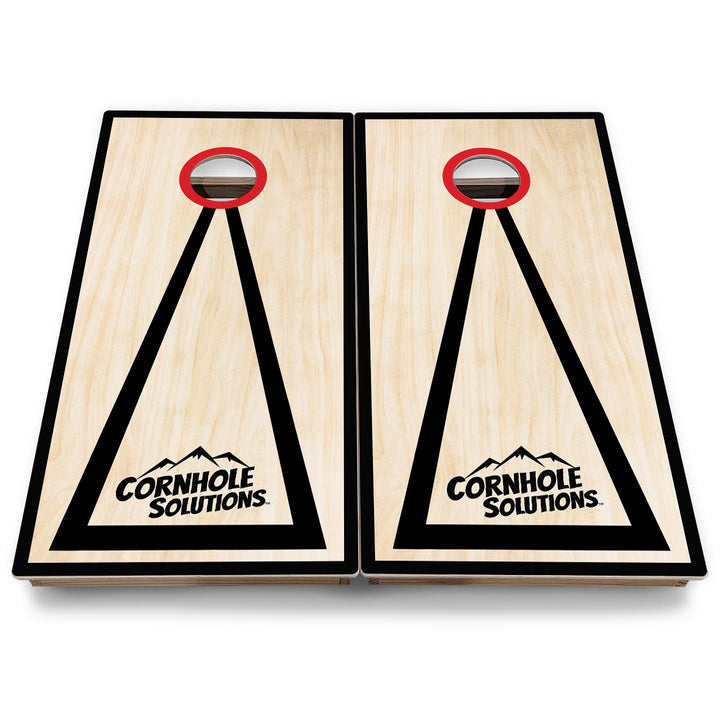 Red/Black Hole Ring Cornhole Boards - Backyard Series