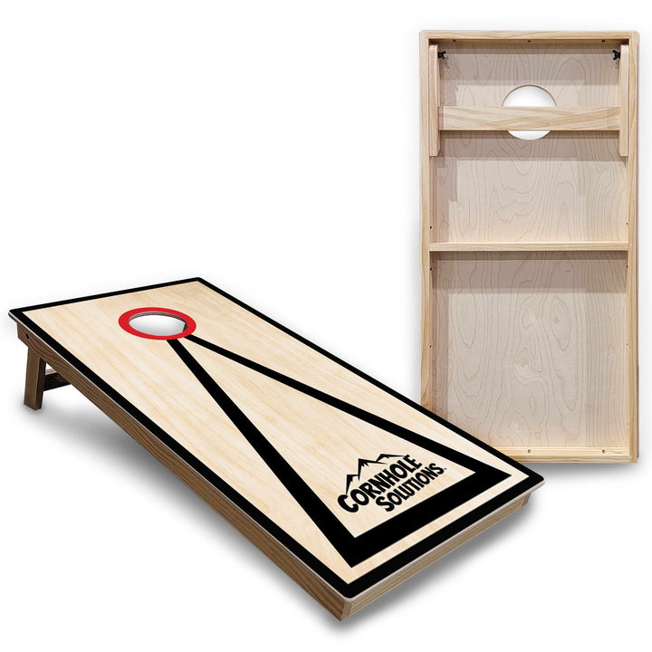 Red/Black Hole Ring Cornhole Boards - Backyard Series