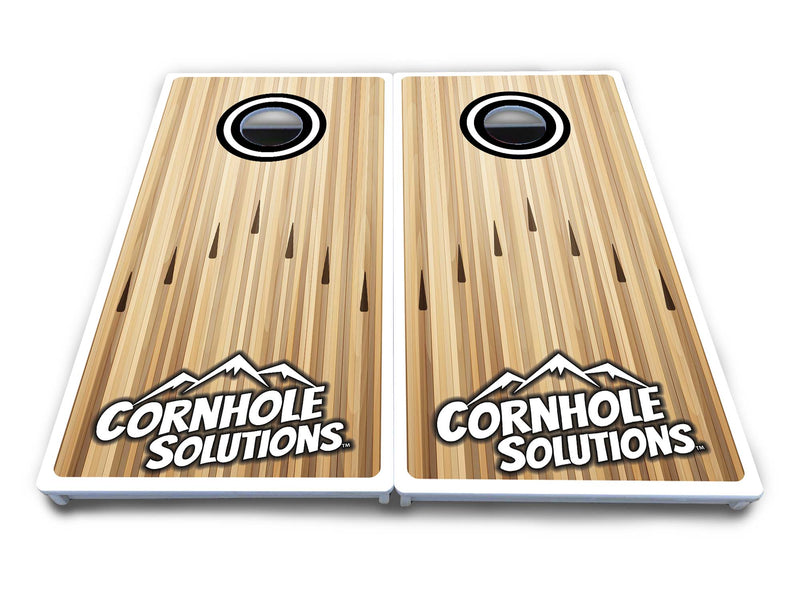 Waterproof - Bowling Design Options - All Weather Boards "Outdoor Solution" 18mm(3/4")Direct UV Printed - Regulation 2' by 4' Cornhole Boards (Set of 2 Boards) Double Thick Legs, with Leg Brace & Dual Support Braces!