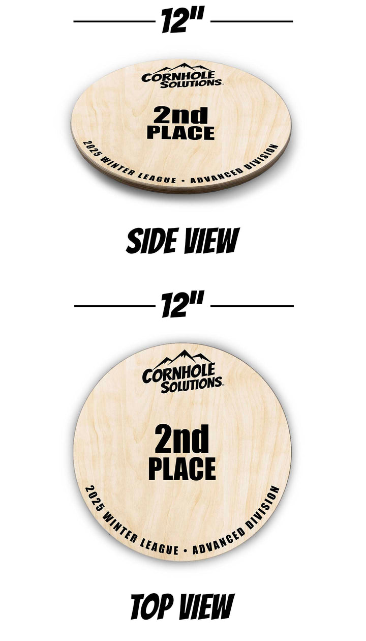 Custom Circle Cornhole Trophy