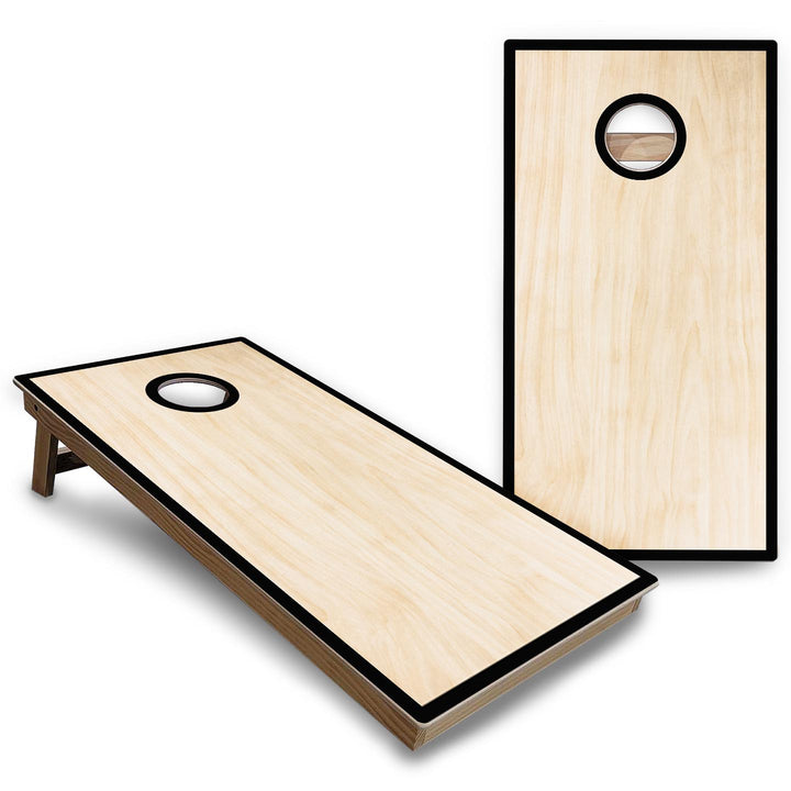 Red/Black Hole Ring Cornhole Boards - Backyard Series