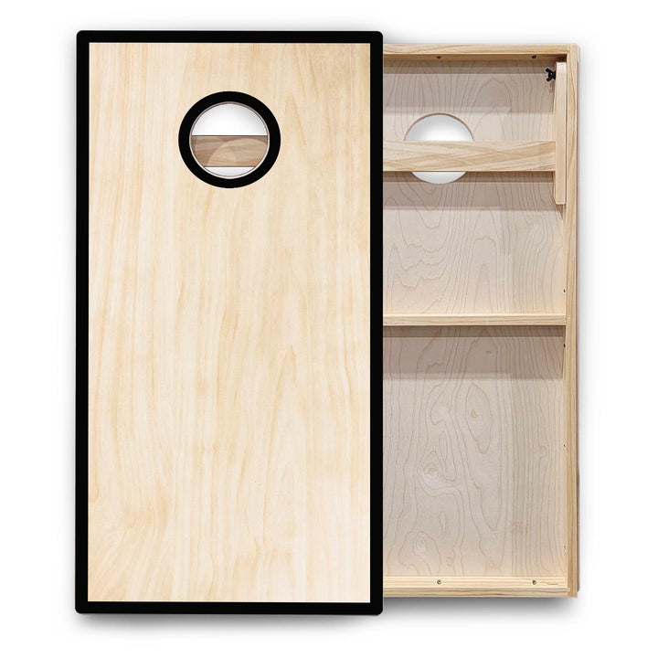 Red/Black Hole Ring Cornhole Boards - Backyard Series