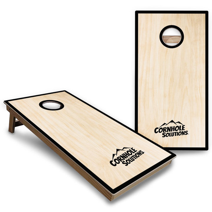 Red/Black Hole Ring Cornhole Boards - Backyard Series