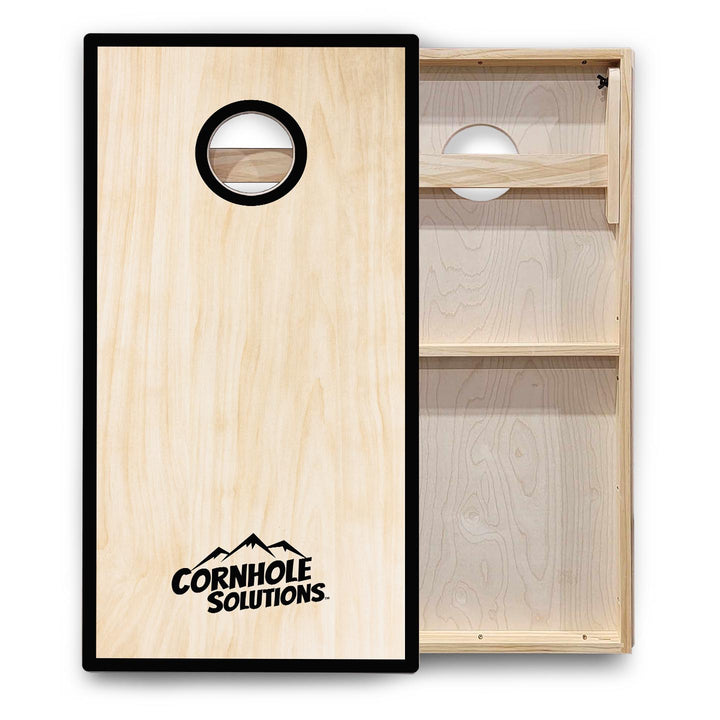 Red/Black Hole Ring Cornhole Boards - Backyard Series