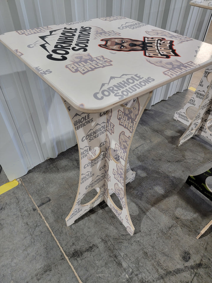 Custom Flatpack Table - Bar-Height, Easy Assembly