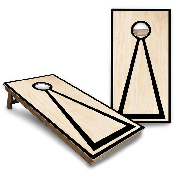 Red/Black Hole Ring Cornhole Boards - Backyard Series