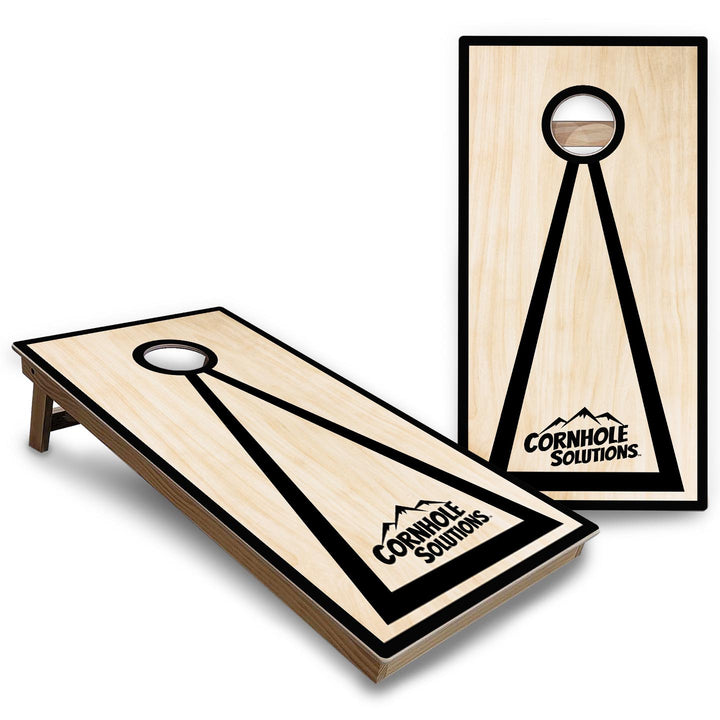 Red/Black Hole Ring Cornhole Boards - Backyard Series