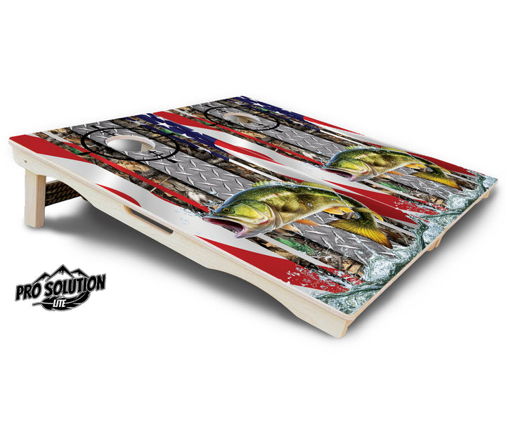 Scope Deer & Fish Cornhole Boards - Pro Solution Lite Series