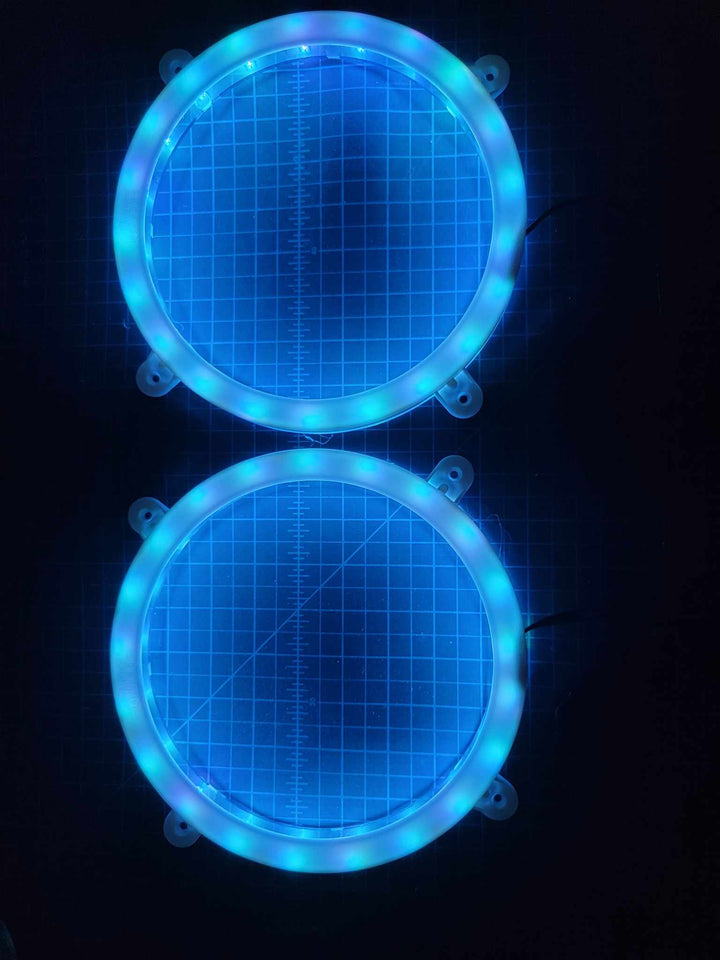 LED Cornhole Light Ring Set (Pair) – 20 Color Modes