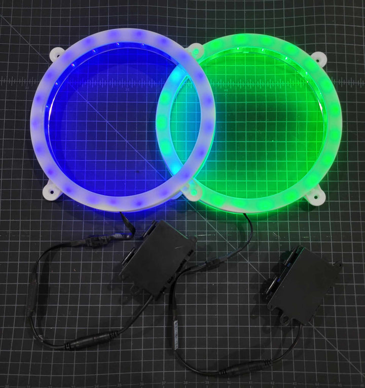 LED Cornhole Light Ring Set (Pair) – 20 Color Modes