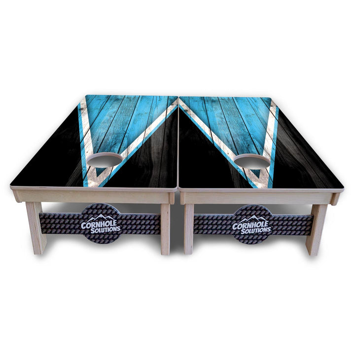 Sky Blue Triangle Cornhole Boards - Professional Tournament Series
