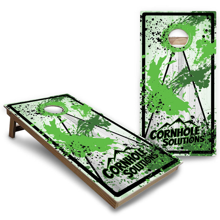 Paint Splatter CS Logo Cornhole Boards - Backyard Series