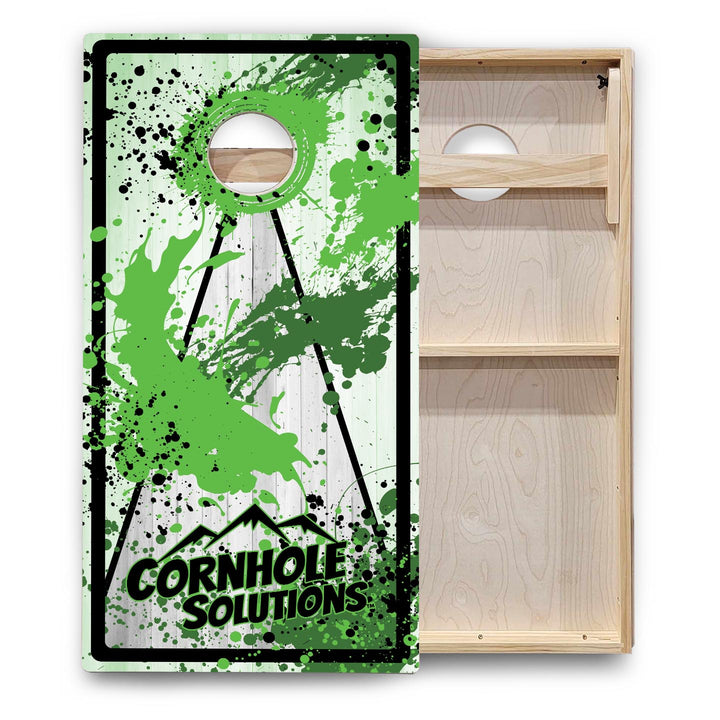 Paint Splatter CS Logo Cornhole Boards - Backyard Series