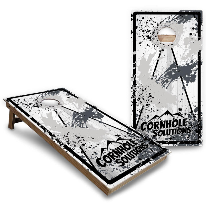 Paint Splatter CS Logo Cornhole Boards - Backyard Series