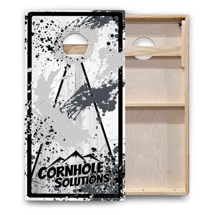 Paint Splatter CS Logo Cornhole Boards - Backyard Series