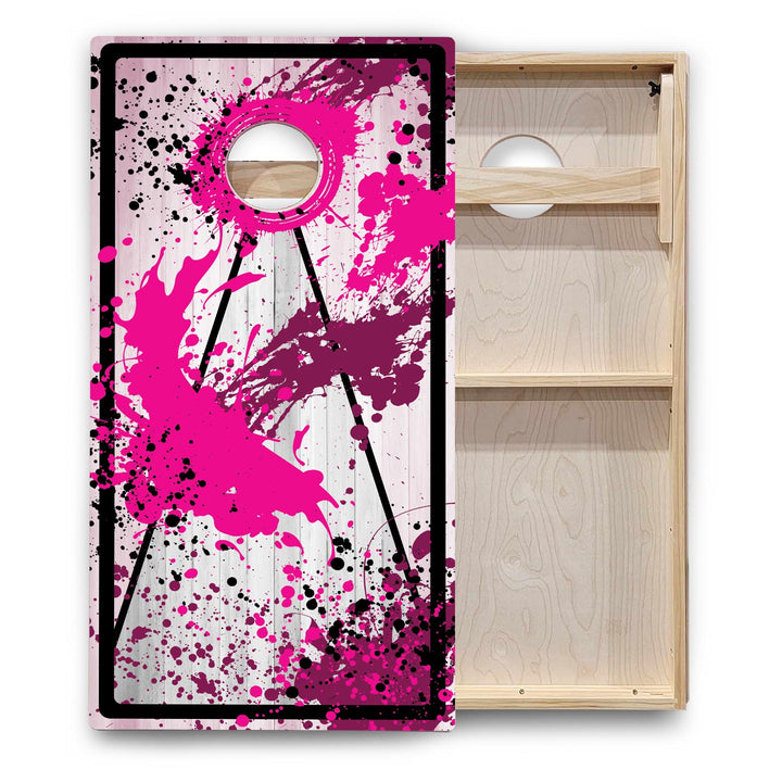 Paint Splatter Cornhole Boards - Backyard Series