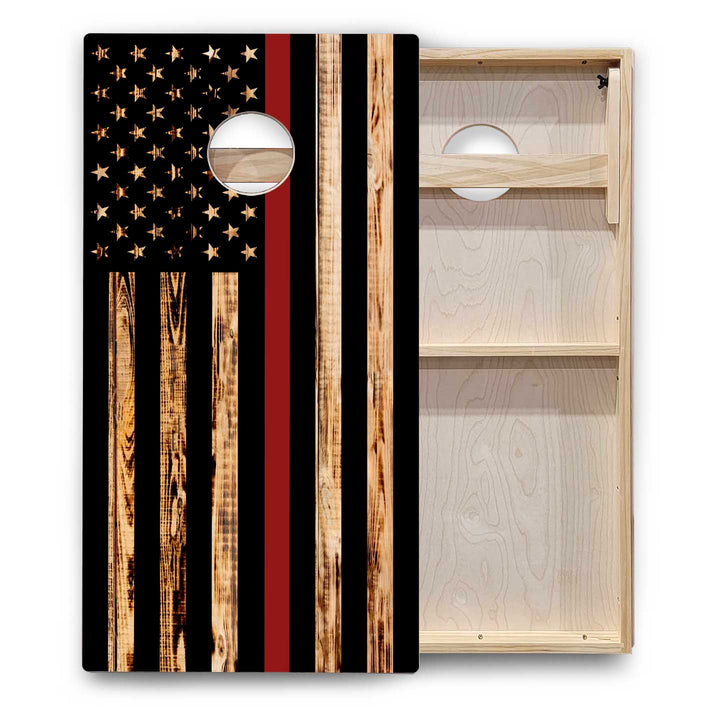 Burnt Flag Cornhole Boards - Backyard Series