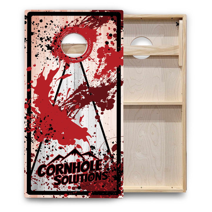 Paint Splatter CS Logo Cornhole Boards - Backyard Series