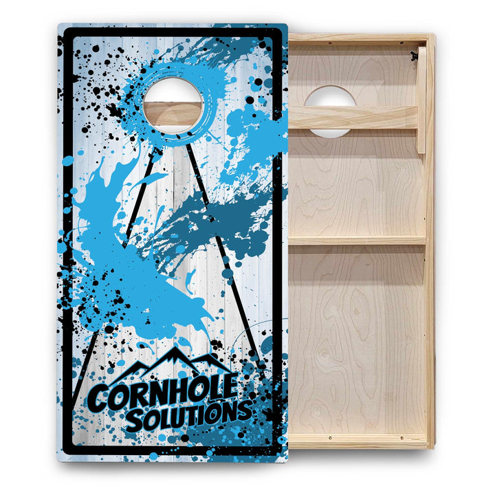 Paint Splatter CS Logo Cornhole Boards - Backyard Series