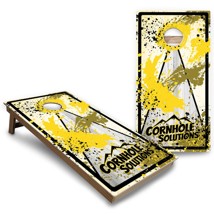 Paint Splatter CS Logo Cornhole Boards - Backyard Series