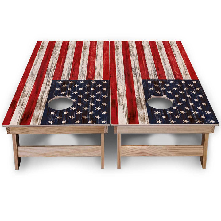 US Flag Cornhole Boards - Backyard Series