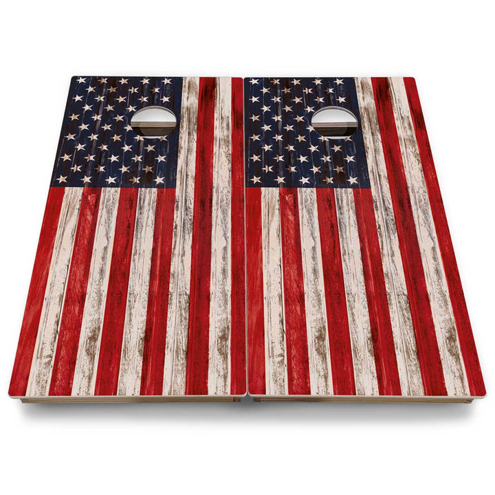 US Flag Cornhole Boards - Backyard Series
