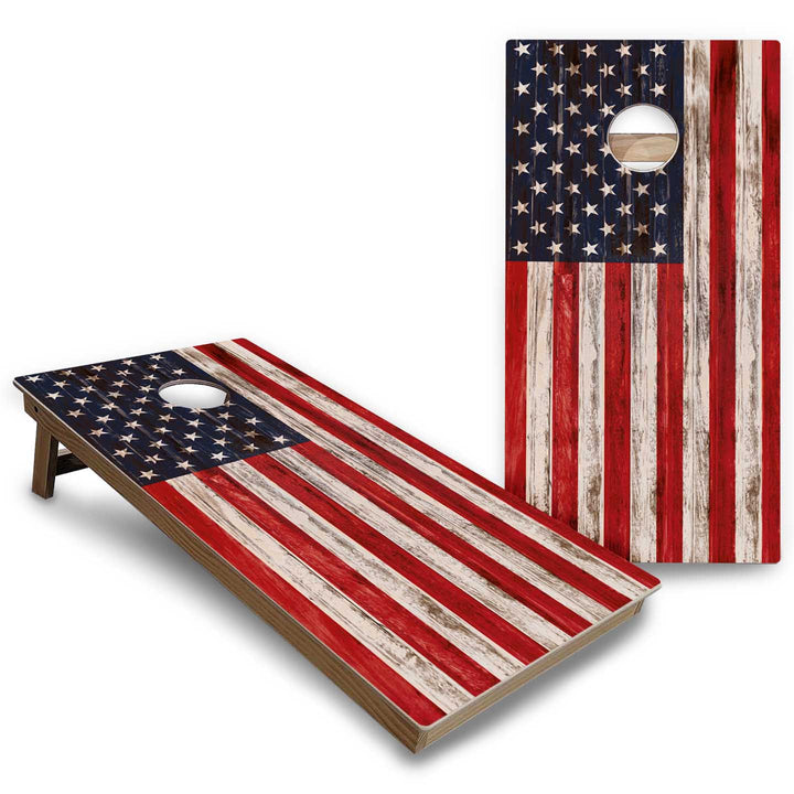 US Flag Cornhole Boards - Backyard Series