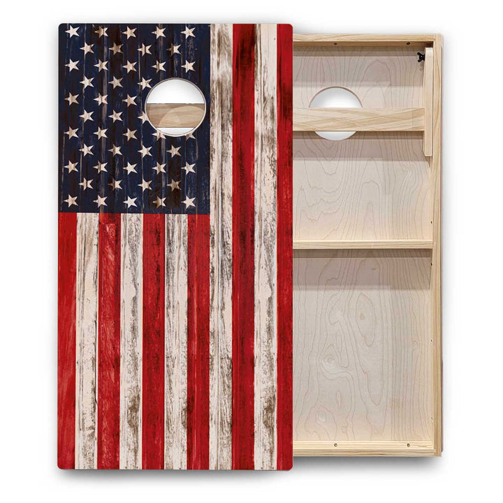 US Flag Cornhole Boards - Backyard Series