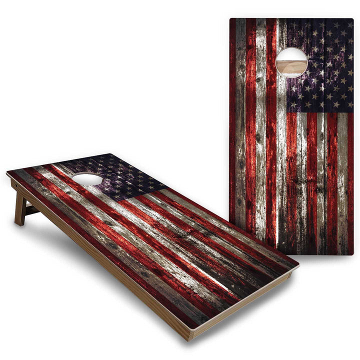 US Flag Cornhole Boards - Backyard Series