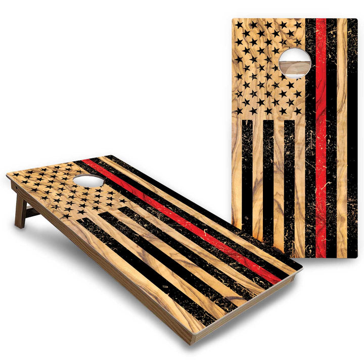 Burnt Flag Cornhole Boards - Backyard Series