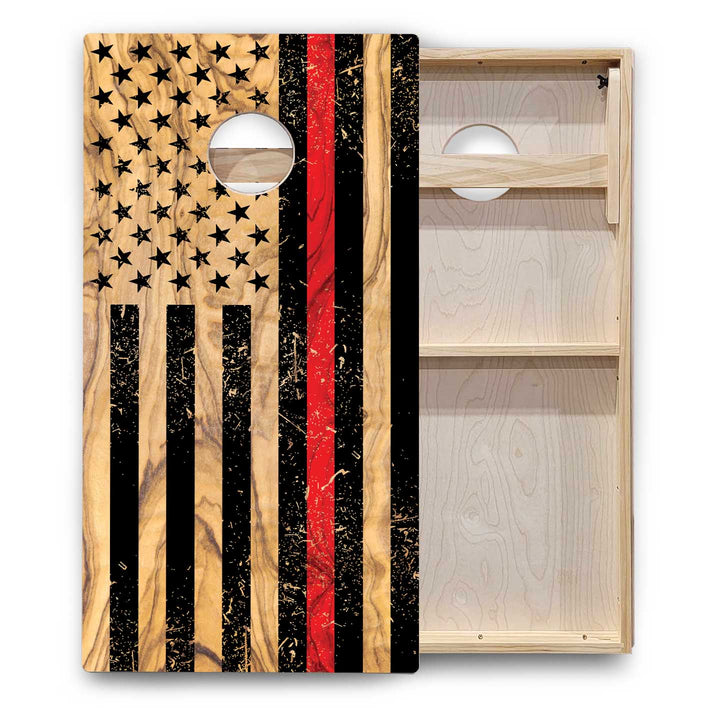 Burnt Flag Cornhole Boards - Backyard Series