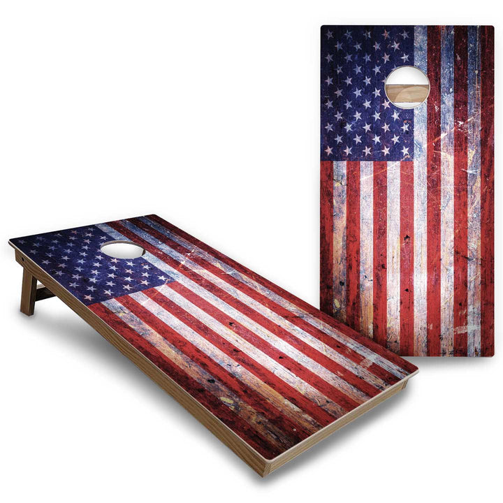 US Flag Cornhole Boards - Backyard Series
