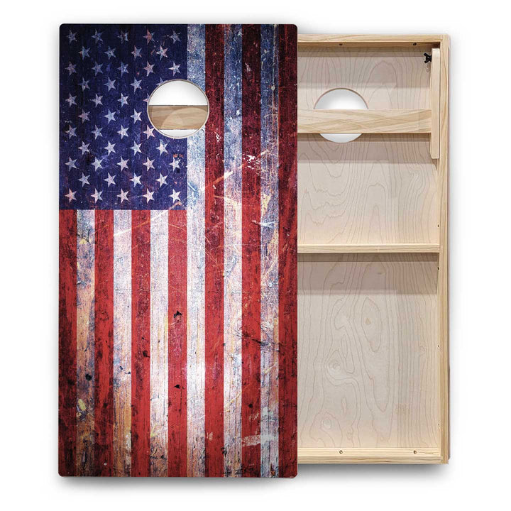 US Flag Cornhole Boards - Backyard Series