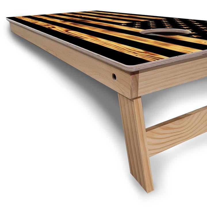 Burnt Flag Cornhole Boards - Backyard Series