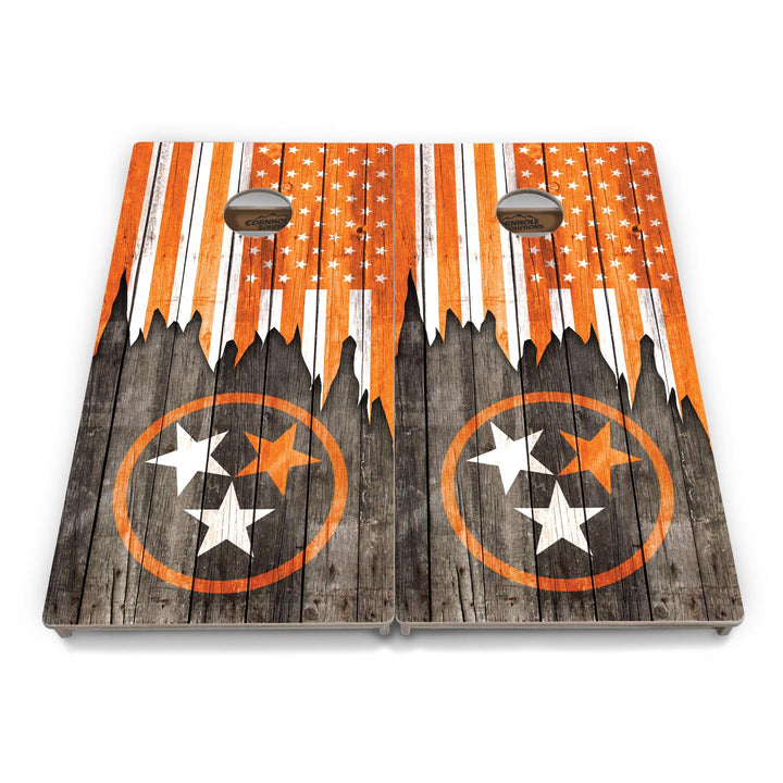 Orange TN Flag Cornhole Boards - Professional Tournament Series