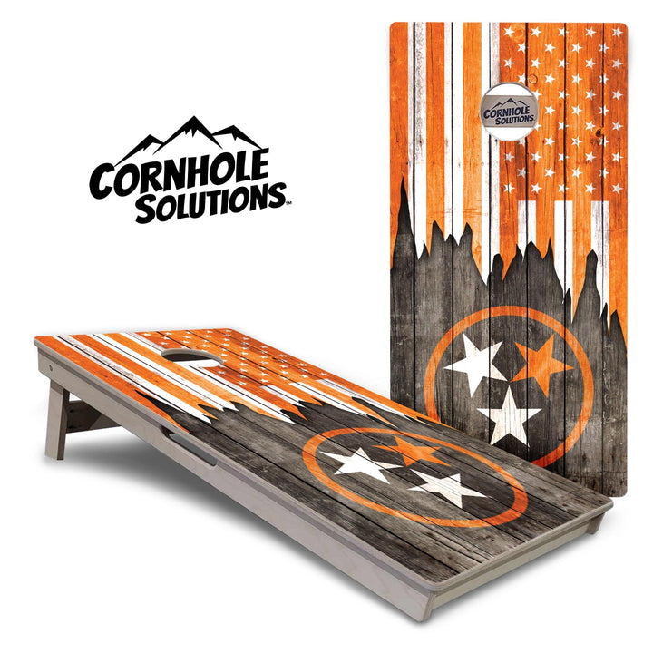 Orange TN Flag Cornhole Boards - Professional Tournament Series