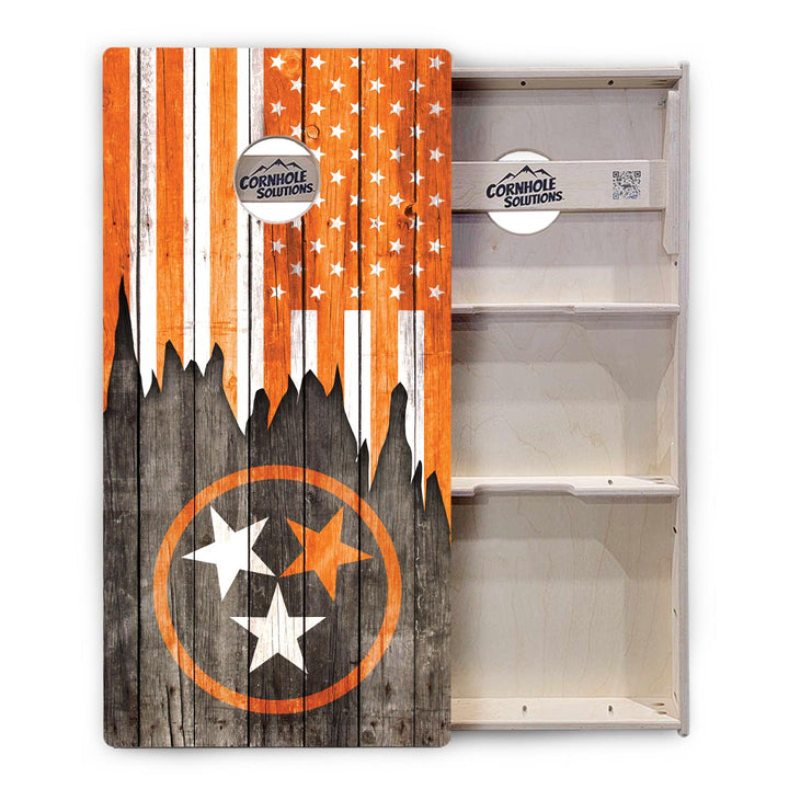 Orange TN Flag Cornhole Boards - Professional Tournament Series