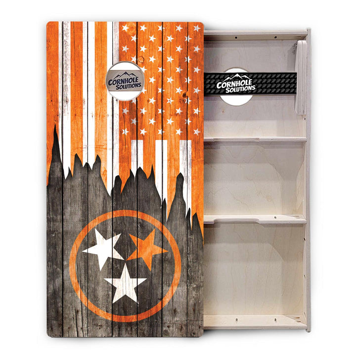 Orange TN Flag Cornhole Boards - Professional Tournament Series