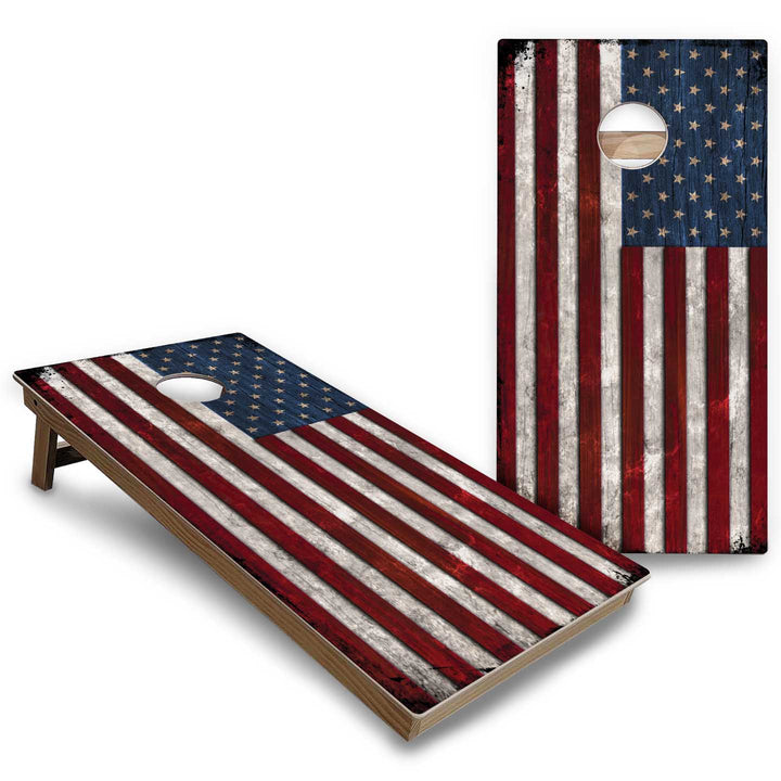 US Flag Cornhole Boards - Backyard Series