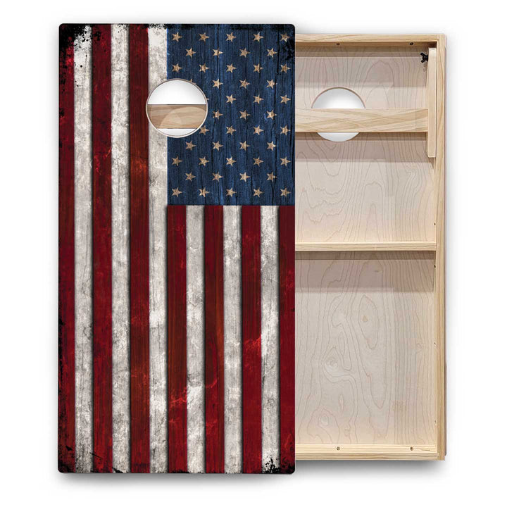 US Flag Cornhole Boards - Backyard Series