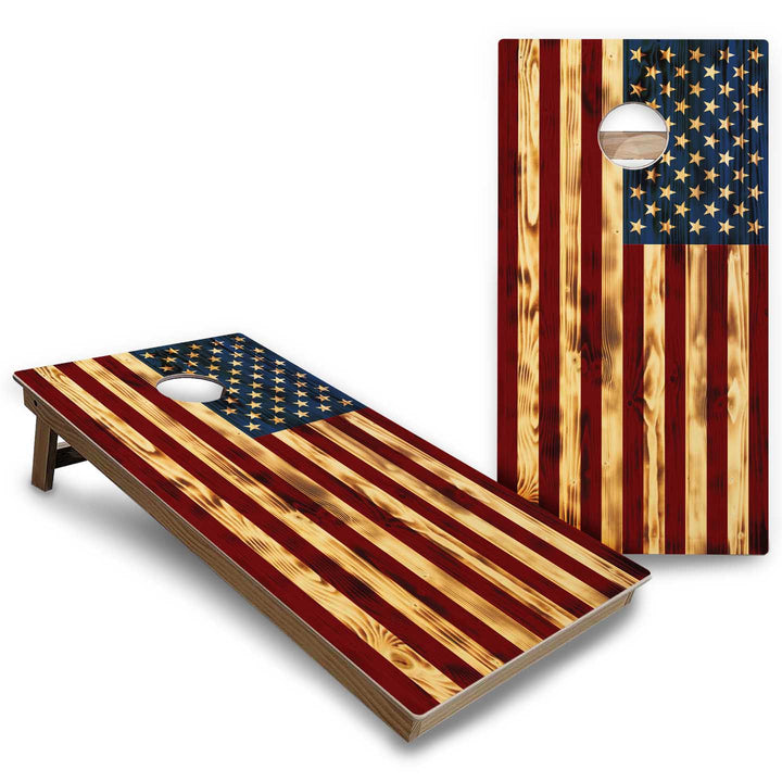 US Flag Cornhole Boards - Backyard Series