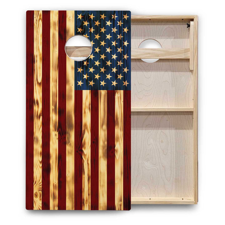 US Flag Cornhole Boards - Backyard Series