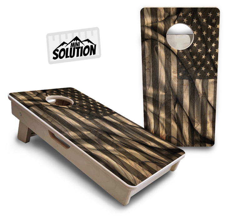USA Wood Flag - Mini or Vacation Size Cornhole Boards