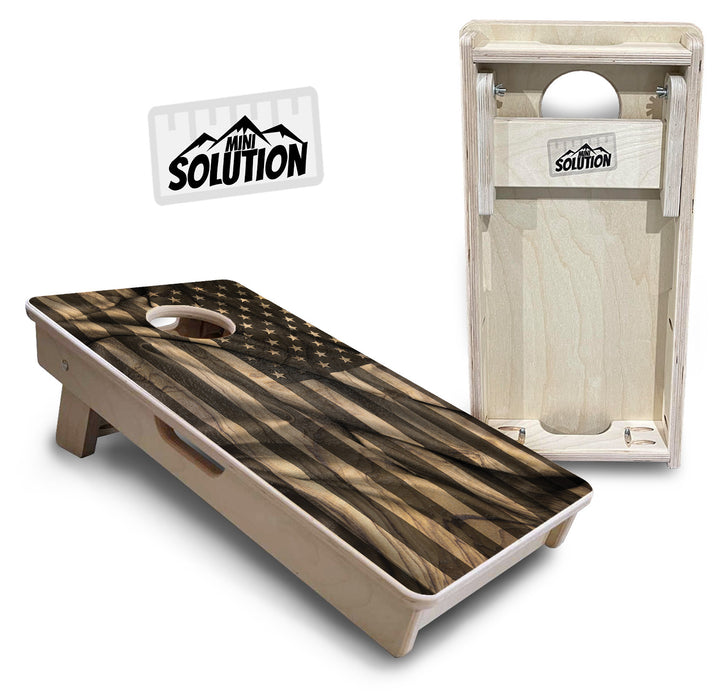 USA Wood Flag - Mini or Vacation Size Cornhole Boards