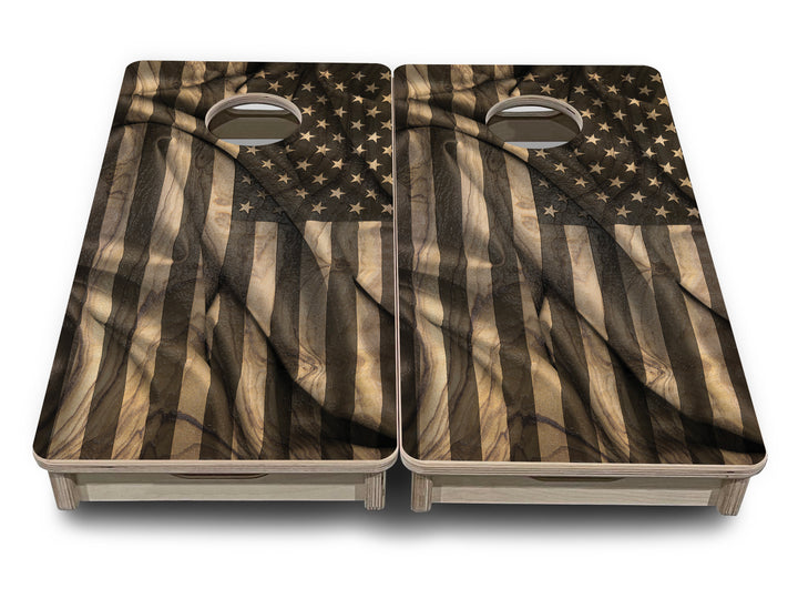 USA Wood Flag - Mini or Vacation Size Cornhole Boards