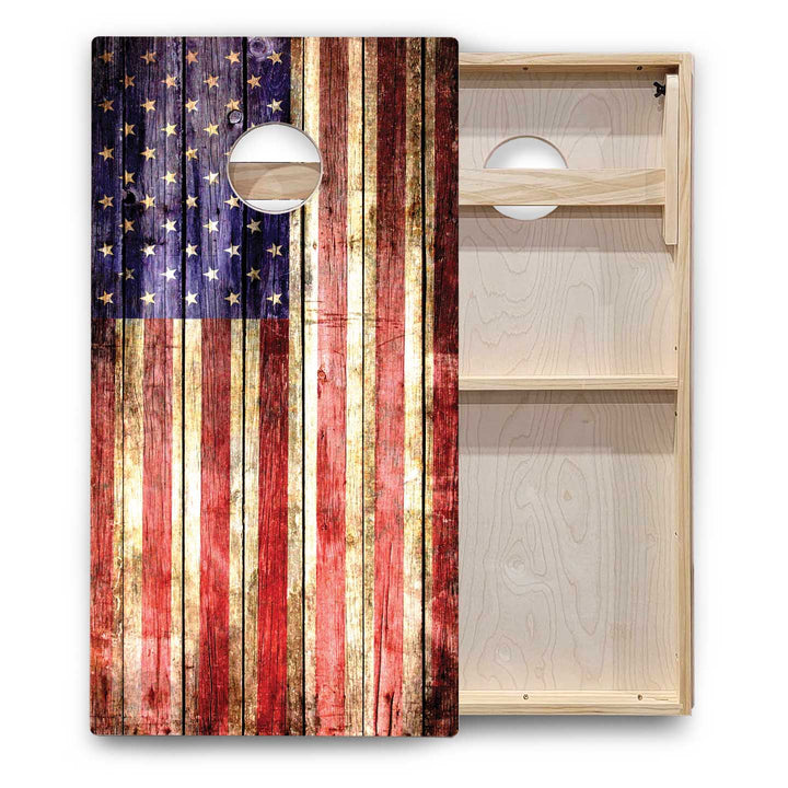 US Flag Cornhole Boards - Backyard Series