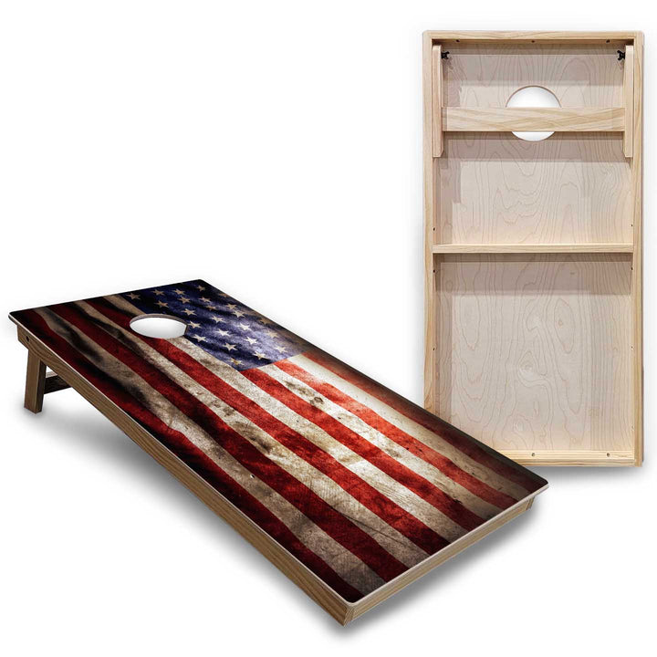Wavy Flag Cornhole Boards - Backyard Series