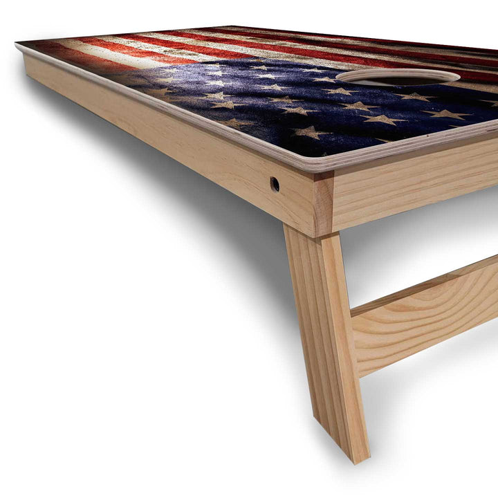 Wavy Flag Cornhole Boards - Backyard Series